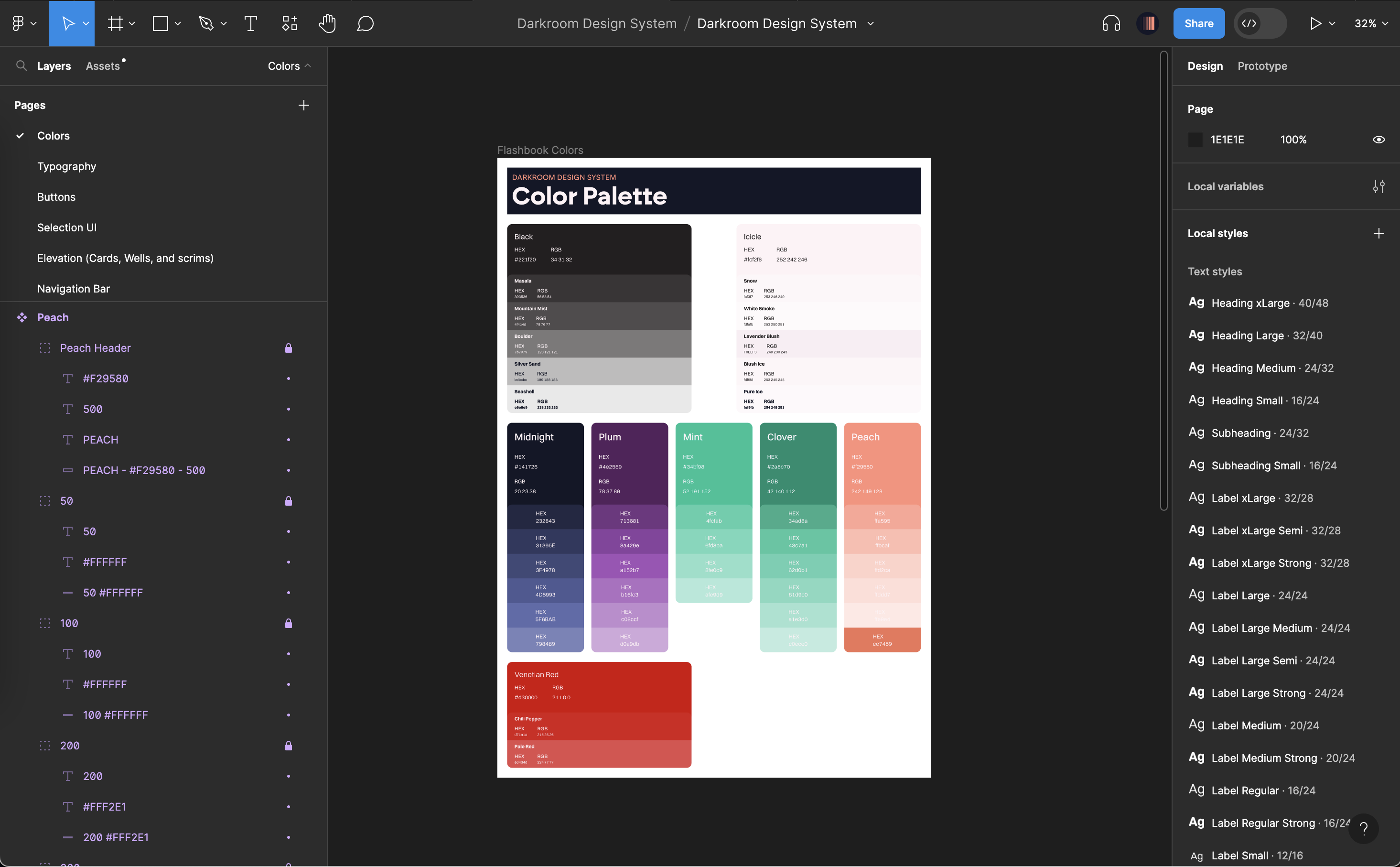 The main brand colors were selected by my friend and his wife who is a graphic designer. I took their colors, made them fit product needs, and created a Figma library to work from.